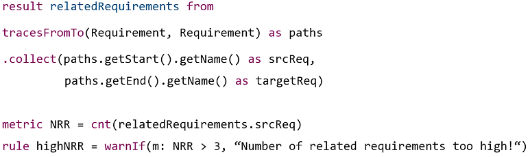 Code snippet with TAL expressions result, metric and rule Code snippet with TAL expressions result, metric and rule