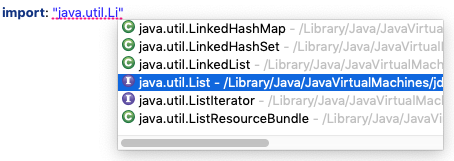 Deep Java integration for YAKINDU state machines: import options