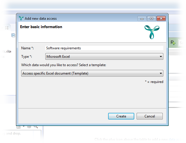 Adding a data access for the software requirements