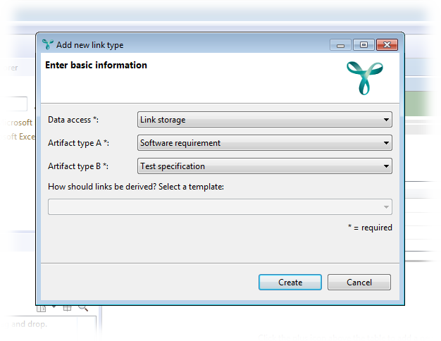 Creating a link type