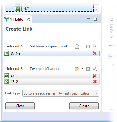 Creating a link in the YT editor