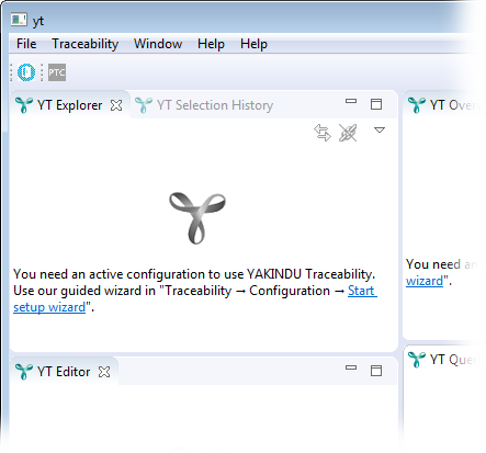 YAKINDU Traceability laments an empty configuration.
