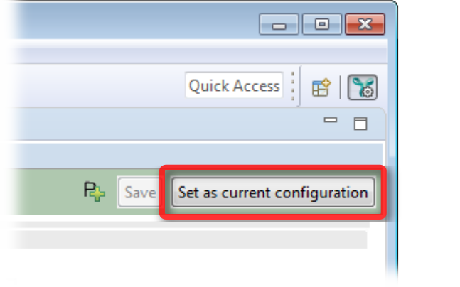  Setting the edited configuration as the current one