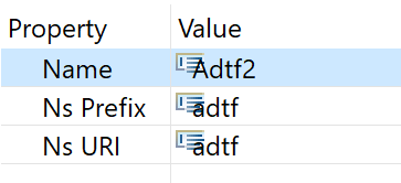 Set prefix and namespace URI to adtf