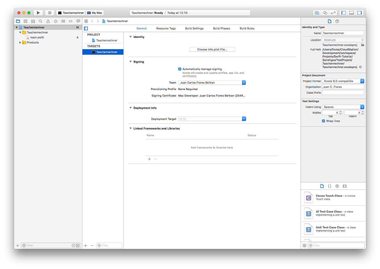 6-XCode-Projekt-Taschenrechner
