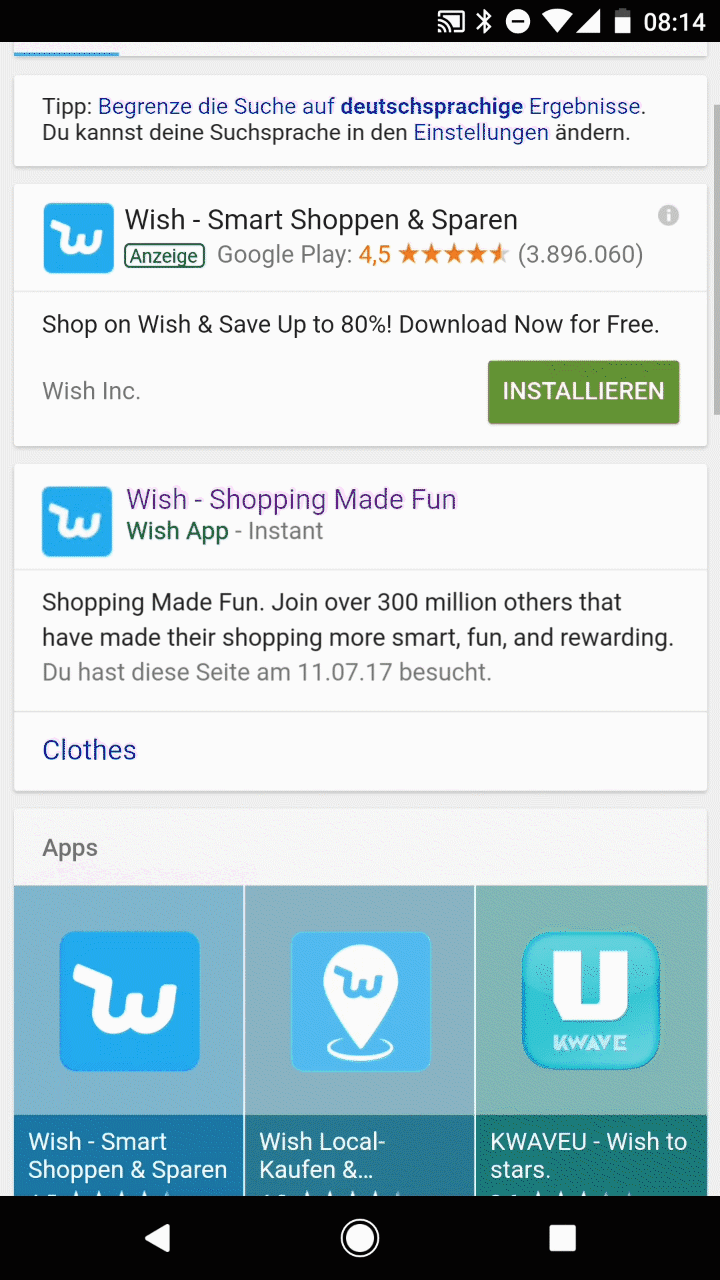 Android Instant App – Vorteile und Funktionsweise auf einen Blick, in dieser GIF-Animation
