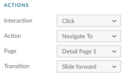 Aktionen im Rahmen eines Fiori Prototypen, erstellt mit SAP Build