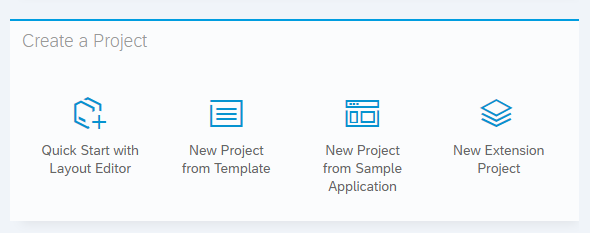Anlage eines neuen Projektes in der Web IDE von SAP