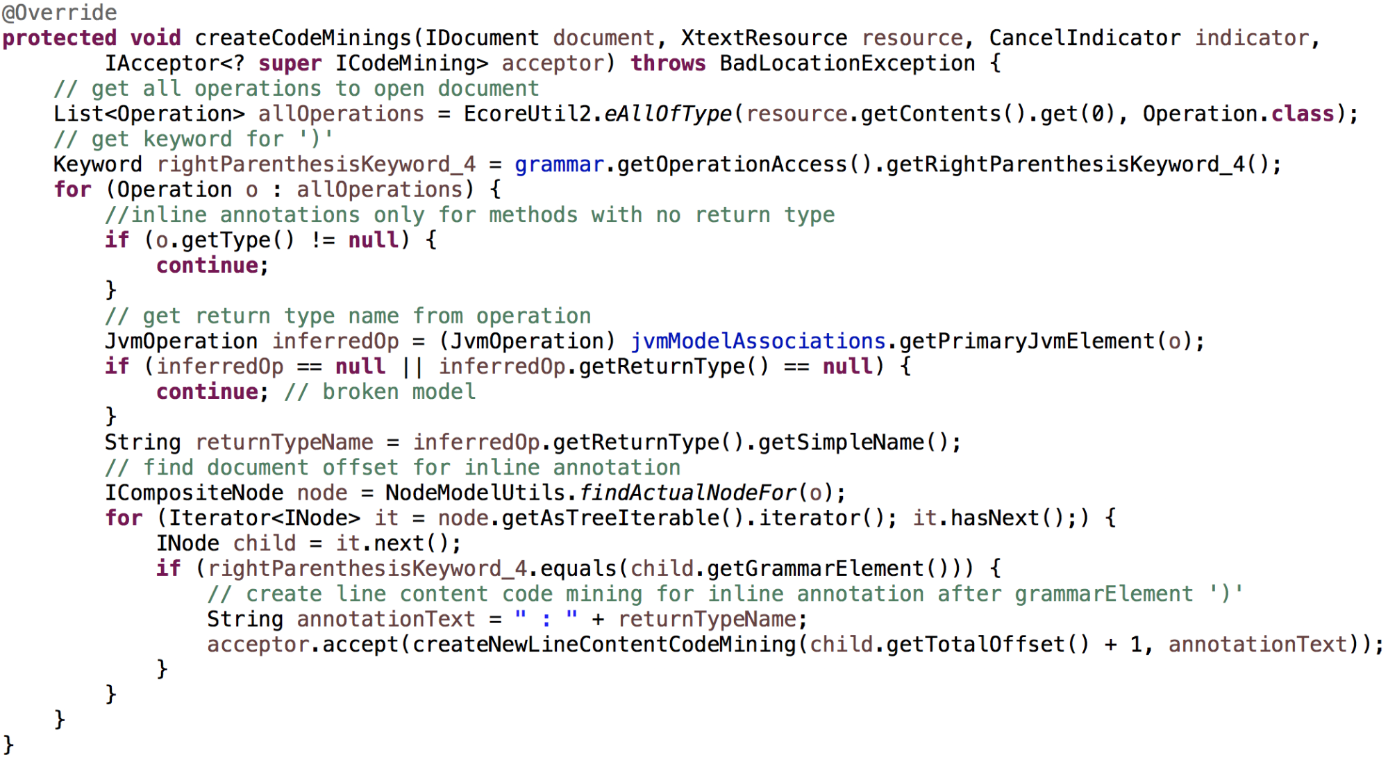 Code-Mining-Override