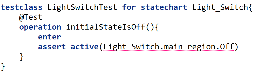 testclass with test for an initial state testclass with test for an initial state