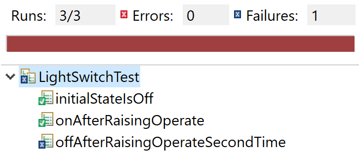 Third test execution and feedback if it fails or passes Third test execution and feedback if it fails or passes
