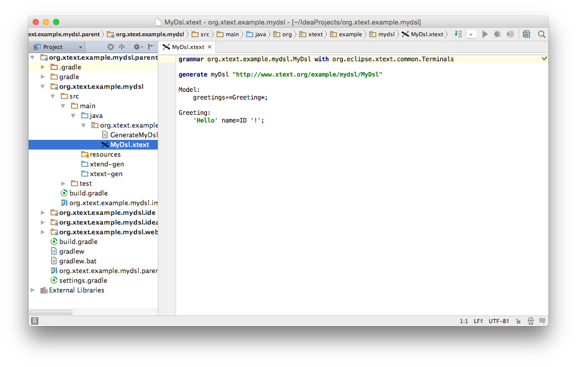 Get started with Xtext and IntelliJ IDEA in 5 Minutes